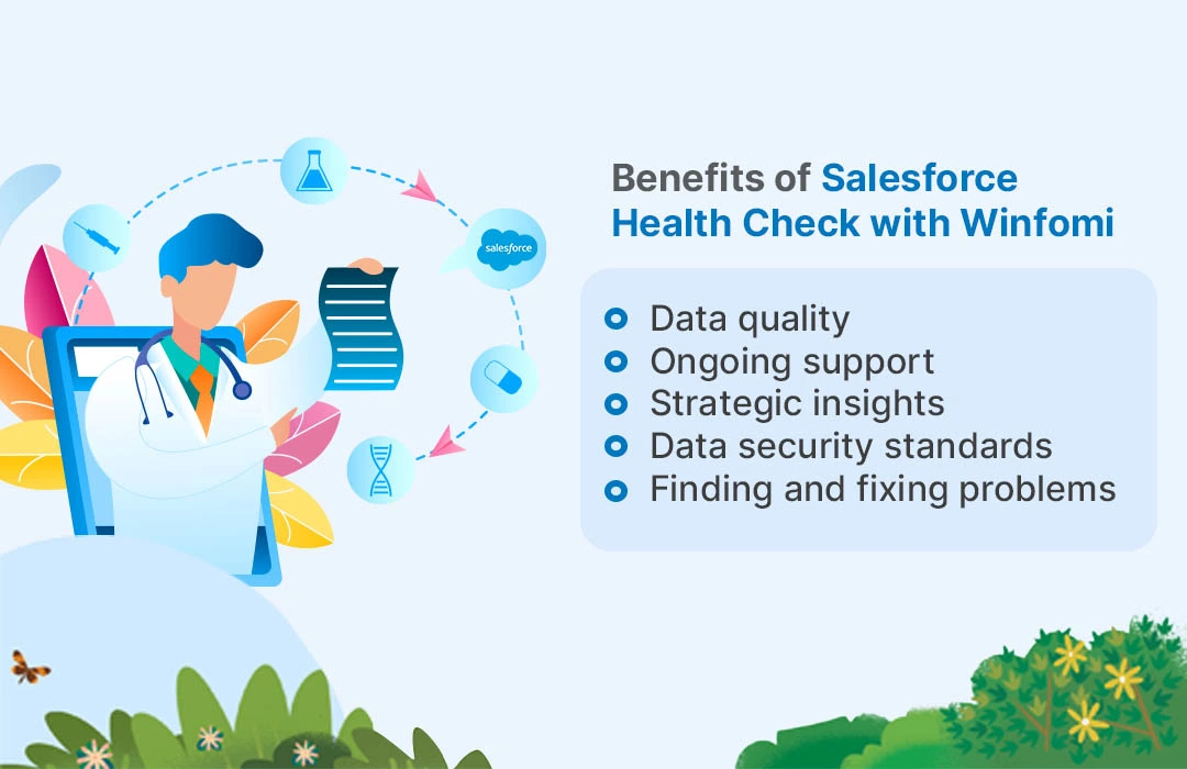 Winfomi’s Salesforce health check improves org security through access audits, compliance checks, and user permission reviews